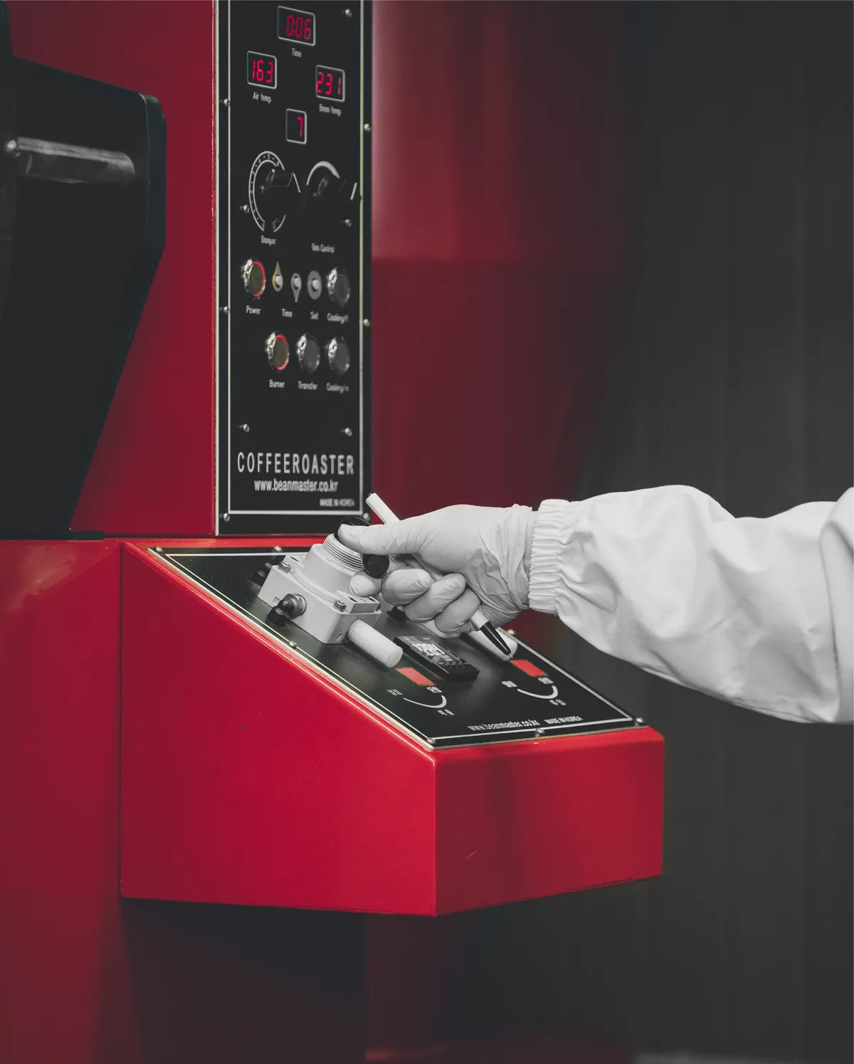 로스터 제어 패널 조작