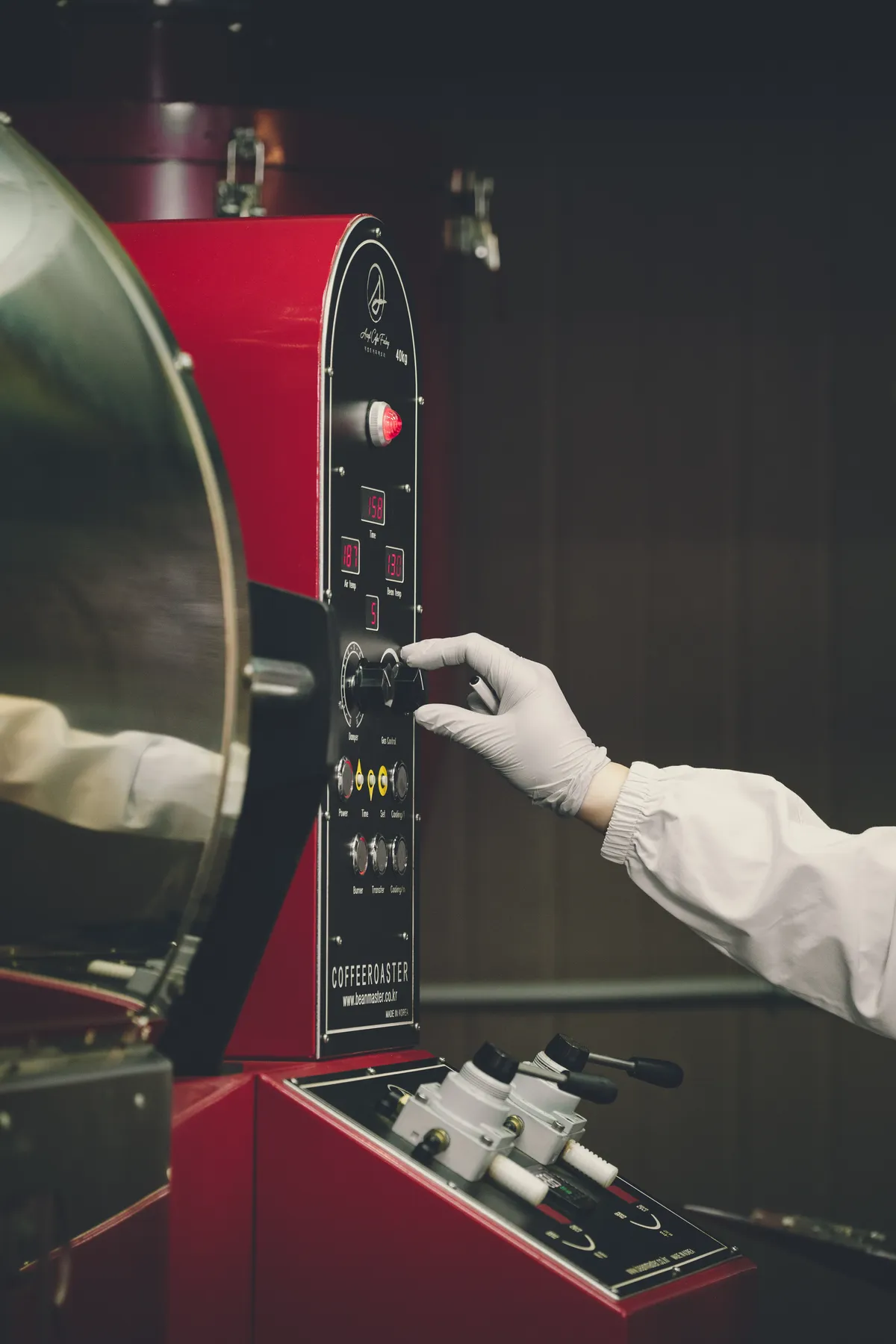 로스터 버튼 조작